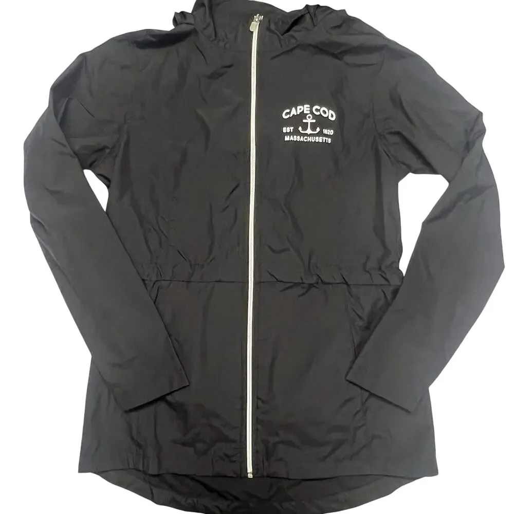 Charles River Women’s Cape Cod Windbreaker Rain Jacket Size S Black Waterproof - Picture 1 of 10